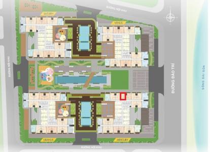 Mặt bằng tầng căn hộ Q7 Saigon Riverside  Căn hộ Q7 Saigon Riverside tầng cao thoáng mát, nội thất cơ bản.