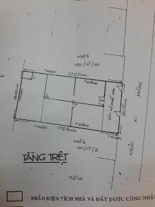 Bản vẽ nhà phố Bà Hom, Quận 6 Nhà phố hướng Đông hẻm 5m thông thoáng, diện tích 141m2.