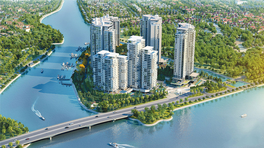Căn hộ Diamond Riverside, Quận 8 Căn hộ Đảo Kim Cương tầng 22 view sông Sài Gòn thoáng mát.