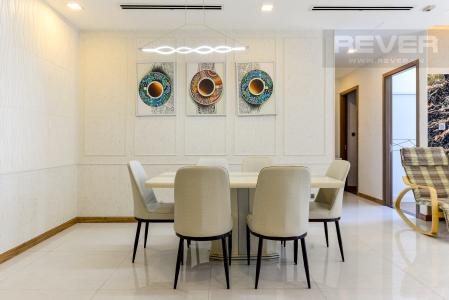 Phòng Ăn Cho thuê căn hộ Vinhomes Central Park 3PN, tháp Park 1, đầy đủ nội thất, hướng Tây Bắc