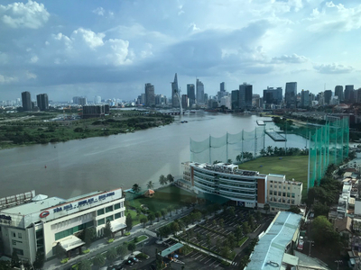 View căn hộ Sunwah Pearl, Quận Bình Thạnh Căn hộ Sunwah Pearl tầng 21 view sông mát mẻ, đầy đủ nội thất.