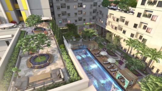 Tiện ích nội khu Fresca Riverside, Thủ Đức Căn hộ Fresca Riverside nội thất cơ bản, view nội khu hồ bơi.