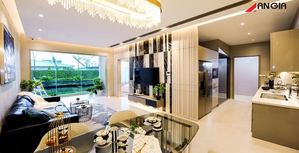 phòng khách căn hộ Sky89 Căn hộ Sky 89 An Gia tầng 28 ban công hướng Tây, view thoáng