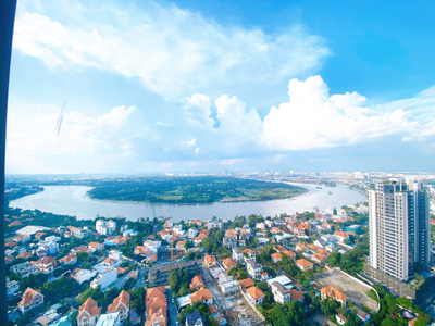 View căn hộ Masteri Thảo Điền, Quận 2 Căn hộ Masteri Thảo Điền hướng ban công tây bắc đầy đủ nội thất diện tích 92.92m²