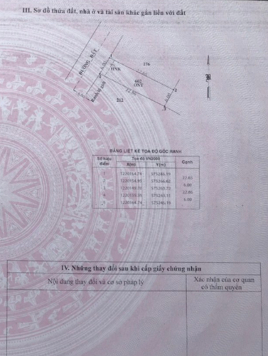 Đất nền Huyện Củ Chi Đất nền diện tích 136.2m2 vuông vắn, gần Công ty dệt Kim Hưởng Hồng.