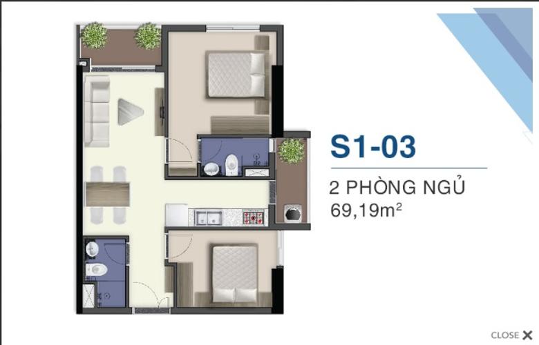 layout căn hộ Q7 Saigon Riverside Bán căn hộ tầng trung Q7 Saigon Riverside view hồ bơi nội khu.