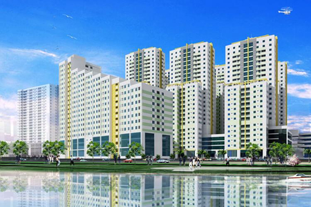 Belleza Apartment, Quận 7 Căn hộ tầng 16 Belleza Apartment diện tích 127m2, nội thất cơ bản.