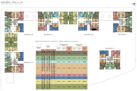 mặt bằng tầng căn hộ Saigon South Residence  Căn hộ tầng cao Saigon South Residence, view nội khu thoáng đãng