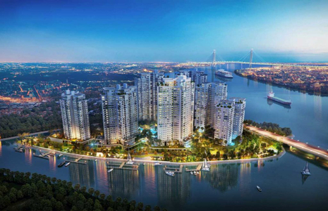 Diamond Island, Quận 2 Căn hộ Diamond Island tầng 28 ban công hướng Đông Nam, view nội khu.