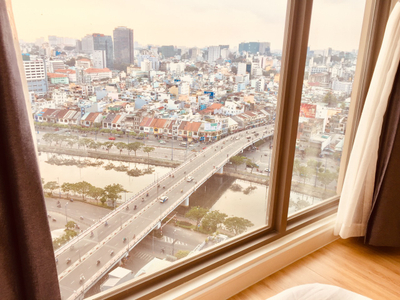 View căn hộ Masteri Millennium, Quận 4 Căn hộ Masteri Millennium tầng 20 view thoáng mát, đầy đủ nội thất.