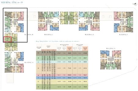 Mặt bằng tầng căn hộ Saigon South Residence Bán căn hộ thô Saigon South Residence hướng Bắc view thành phố.