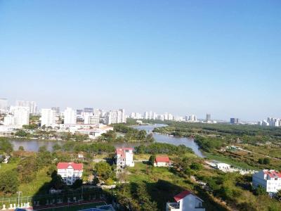 view Bán căn hộ tầng cao Saigon South Residence đầy đủ nội thất hiện đại.