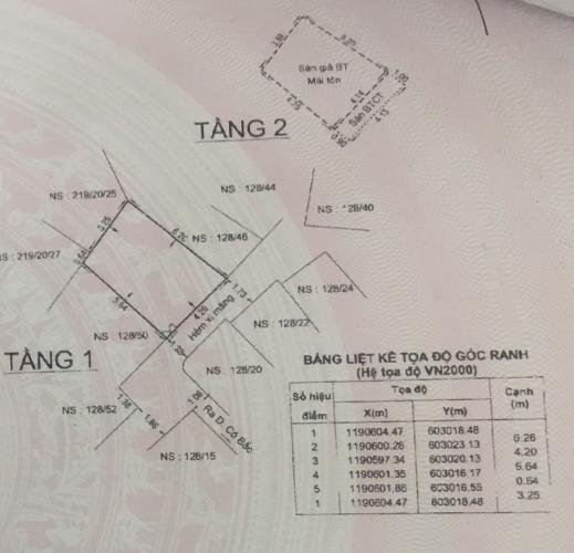 Mặt bằng sàn nhà phố quận 1 Bán nhà hẻm Cô Giang lộ giới 1.5m, thiết kế hiện đại, trẻ trung.