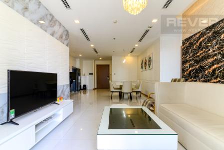 Phòng Khách Cho thuê căn hộ Vinhomes Central Park 3PN, tháp Park 1, đầy đủ nội thất, hướng Tây Bắc