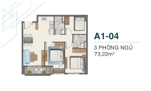Mặt bằng Q7 BOULEVARD Bán căn hộ Q7 Boulevard tầng trung, 3 phòng ngủ, diện tích 73m2, chưa bàn giao.