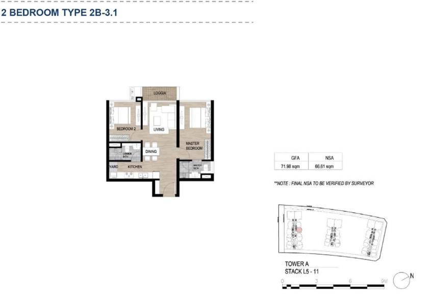 Căn hộ The Metropole Thủ Thiêm hướng ban công đông bắc nội thất cơ bản diện tích 71.98m²