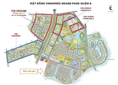 Mặt bằng dự án Vinhomes Grand Park Bán căn hộ 1 phòng ngủ Vinhomes Grand Park tầng trung, diện tích sàn 46.9m2, nội thất cơ bản