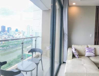 Ban công The Gold View, Quận 4 Căn hộ The Gold View hướng Tây Bắc, view thành phố sầm uất.