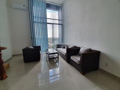 Phòng khách căn Office-tel Sky 9, QUận 9 Căn Officetel Sky 9 tầng thấp cửa hướng Đông Bắc, nội thất cơ bản.