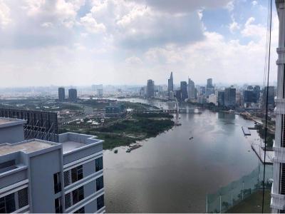 View căn hộ Sunwah Pearl, Bình Thạnh Căn hộ Sunwah Pearl tầng cao view sông đón gió mát mẻ, đầy đủ nội thất.