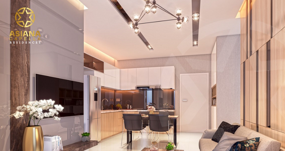 Nhà mẫu căn hộ Asiana Capella, Quận 6 Căn hộ Asiana Capella tầng 6 ban công rộng rãi, nội thất cơ bản.