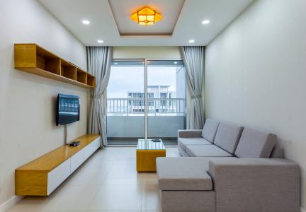 Phòng khách Căn góc Lexington Residence tầng cao LB đầy đủ nội thất, tiện nghi