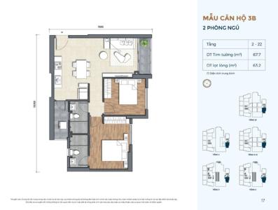  Căn hộ tầng trung Precia nội thất cơ bản.