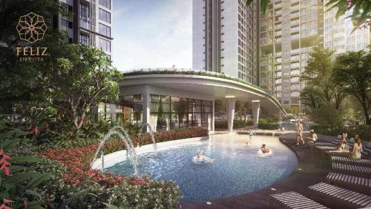 Tiện ích căn hộ chung cư Feliz En Vista, Quận 2 Căn hộ Feliz En Vista tầng cao, đầy đủ nội thất view Landmark 81.