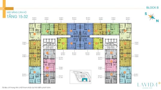 Layout tầng căn hộ Lavida Plus Bán căn hộ Lavida Plus tầng cao, ban công thoáng mát, tiện ích đầy đủ.