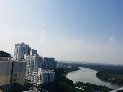 View căn hộ Phú Mỹ Hưng Midtown, Quận 7 Căn hộ Phú Mỹ Hưng Midtown tầng 15, bàn giao đầy đủ nội thất.