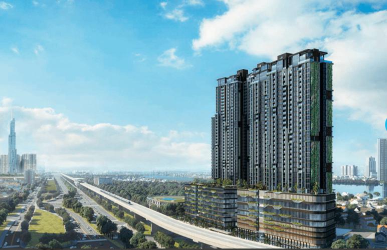 Masteri An Phú Quận 2 Căn hộ Masteri An Phú hướng ban công tây bắc đầy đủ nội thất diện tích 69.9m².