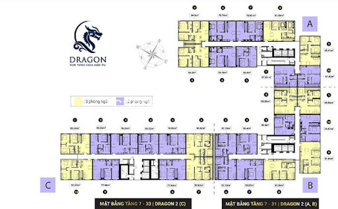 Mặt bằng chung Topaz Elite, Quận 8 Căn hộ Topaz Elite thiết kế 2 phòng ngủ, nội thất cơ bản.