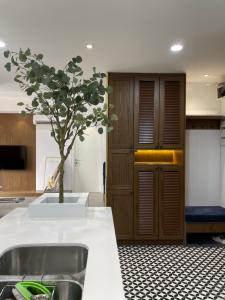 Phòng bếp căn hộ Duplex Masteri Thảo Điền, Quận 2 Căn hộ Duplex Masteri Thảo Điền nội thất đầy đủ, view đón gió.