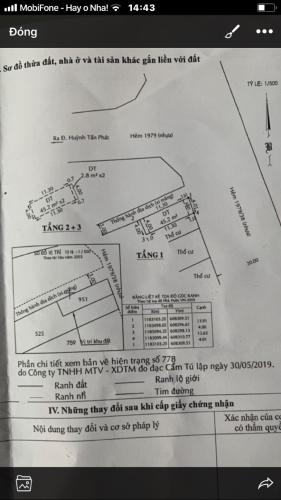 Bản vẽ nhà phố Huỳnh Tấn Phát, Nhà Bè Nhà phố hướng Đông 2 mặt tiền, diện tích 44m2 sổ hồng riêng.