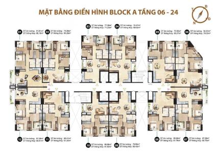 Layout Căn hộ Paris Hoàng Kim  Căn hộ Paris Hoàng Kim có 3 phòng ngủ, bàn giao nội thất cơ bản.