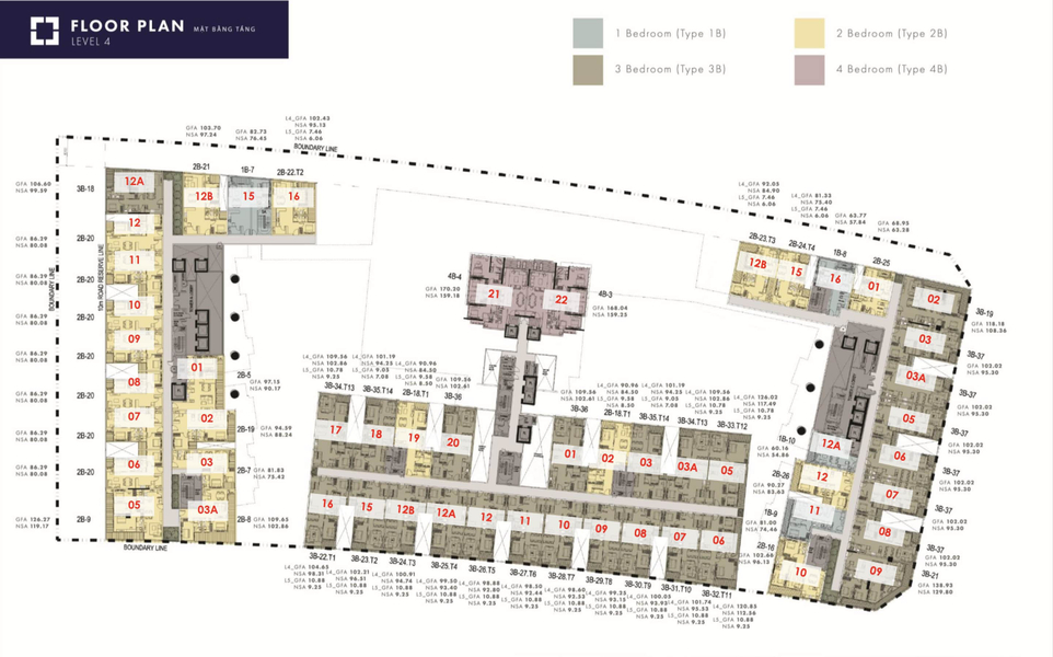 Căn hộ The Metropole Thủ Thiêm có 4 phòng ngủ, nội thất cơ bản.