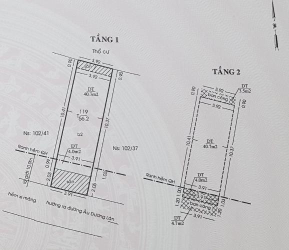 mat_bang_san Nhà phố hướng Tây Bắc, khu dân cư an ninh, hiện hữu lâu đời.
