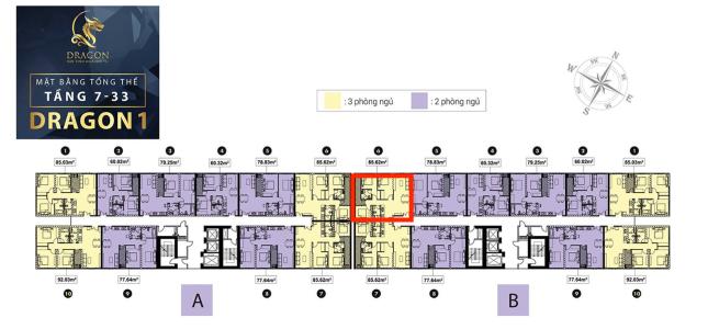 Mặt bằng tầng căn hộ Topaz Elite Căn hộ tầng cao Topaz Elite hướng Tây Bắc, view thành phố.