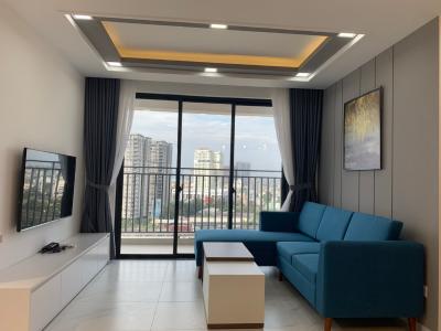 Phòng khách căn hộ Riviera Point, Quận 7 Căn hộ tầng 8 Riviera Point cửa hướng Tây Bắc, view thoáng mát.