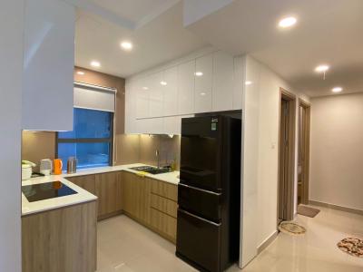 bếp căn hộ 2+1 phòng ngủ the sun avenue Căn hộ tầng trung The Sun Avenue với đầy đủ nội thất.