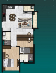 Layout căn hộ Asiana Capella, Quận 6 Căn hộ Asiana Capella tầng 6 ban công rộng rãi, nội thất cơ bản.