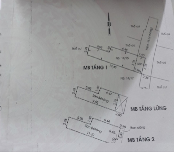 Bản vẽ nhà phố Quận Tân Phú Nhà phố thiết kế 1 trệt, 2 lầu diện tích 43.3m2, cửa hướng Đông thoáng mát.