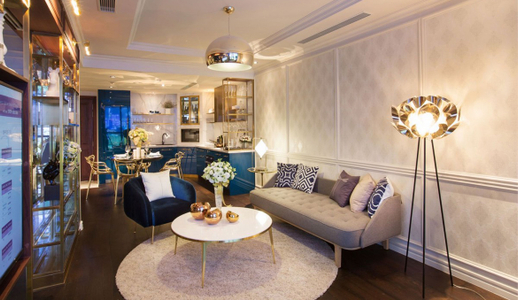 Nhà mẫu căn hộ Soho Residence, Quận 1 Căn hộ Soho Residence tầng 27 thiết kế hiện đại, không có nội thất.