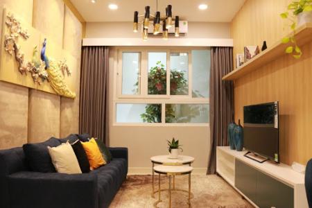 Nhà mẫu căn hộ Topaz Elite, Quận 8 Căn hộ Topaz Elite hướng ban công đông nam nội thất cơ bản diện tích 73m².