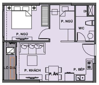 Mặt bằng  căn hộ Vinhomes Grand Park Căn hộ Vinhomes Grand Park tầng thấp, nội thất cơ bản.