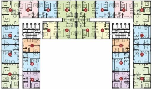 Layout tầng Lavida Plus, Quận 7 Căn hộ Lavida Plus tầng cao hướng Tây, bàn giao thô không nội thất.