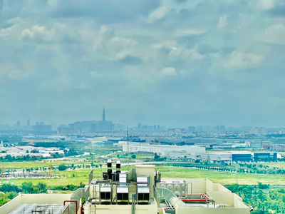 View căn hộ Vinhomes Grand Park, Quận 9 Căn hộ Vinhomes Grand Park hướng ban công tây nam đầy đủ nội thất diện tích 81.7m²