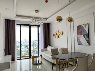 Phòng khách One Verandah Quận 2 Căn hộ One Verandah tầng trung, view thành phố nhộn nhịp.