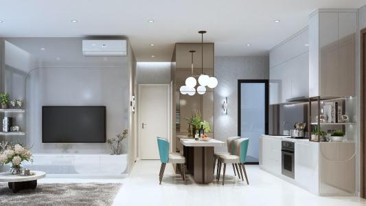 Phòng khách căn hộ D'Lusso Căn hộ D'Lusso, diện tích 68.5m²