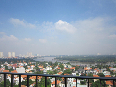 View căn hộ Masteri Thảo Điền, Quận 2 Căn hộ Masteri Thảo Điền tầng 18 có 3 phòng ngủ, đầy đủ nội thất.